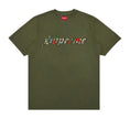 Supreme Floral Appliqué Short Sleeve Top Olive