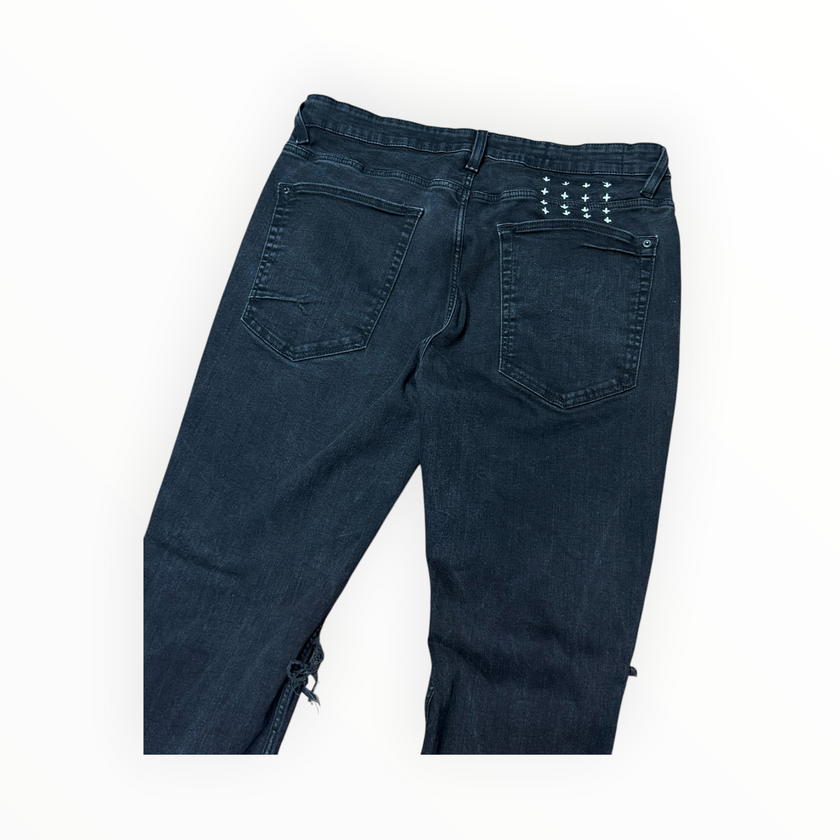 Ksubi Black Distressed Denim