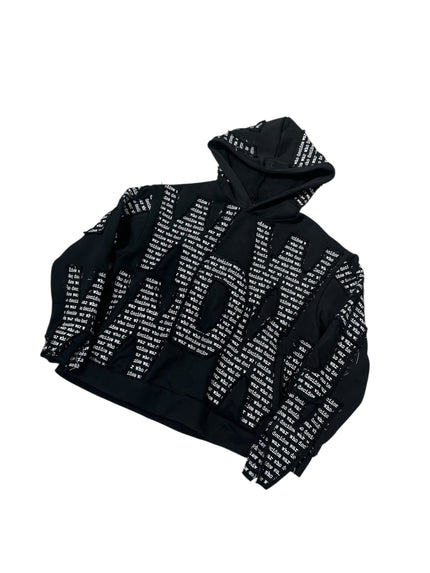 Who Decided War Overlay Text Hoodie