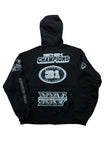 Supreme Football Zip Up Hooded Sweatshirt (FW25) Black