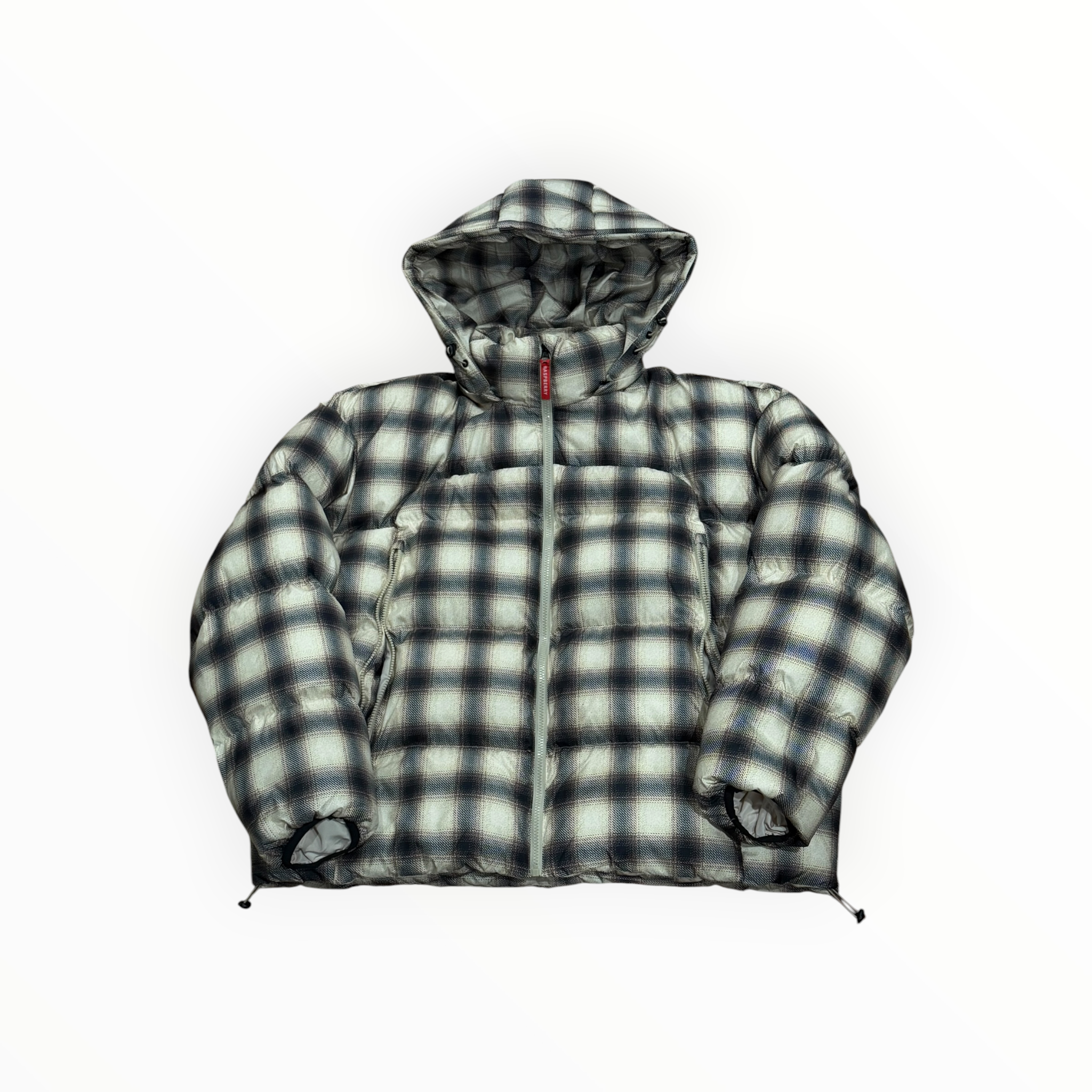 GV Gallery Raspberry Hills Plaid Hooded Puffer