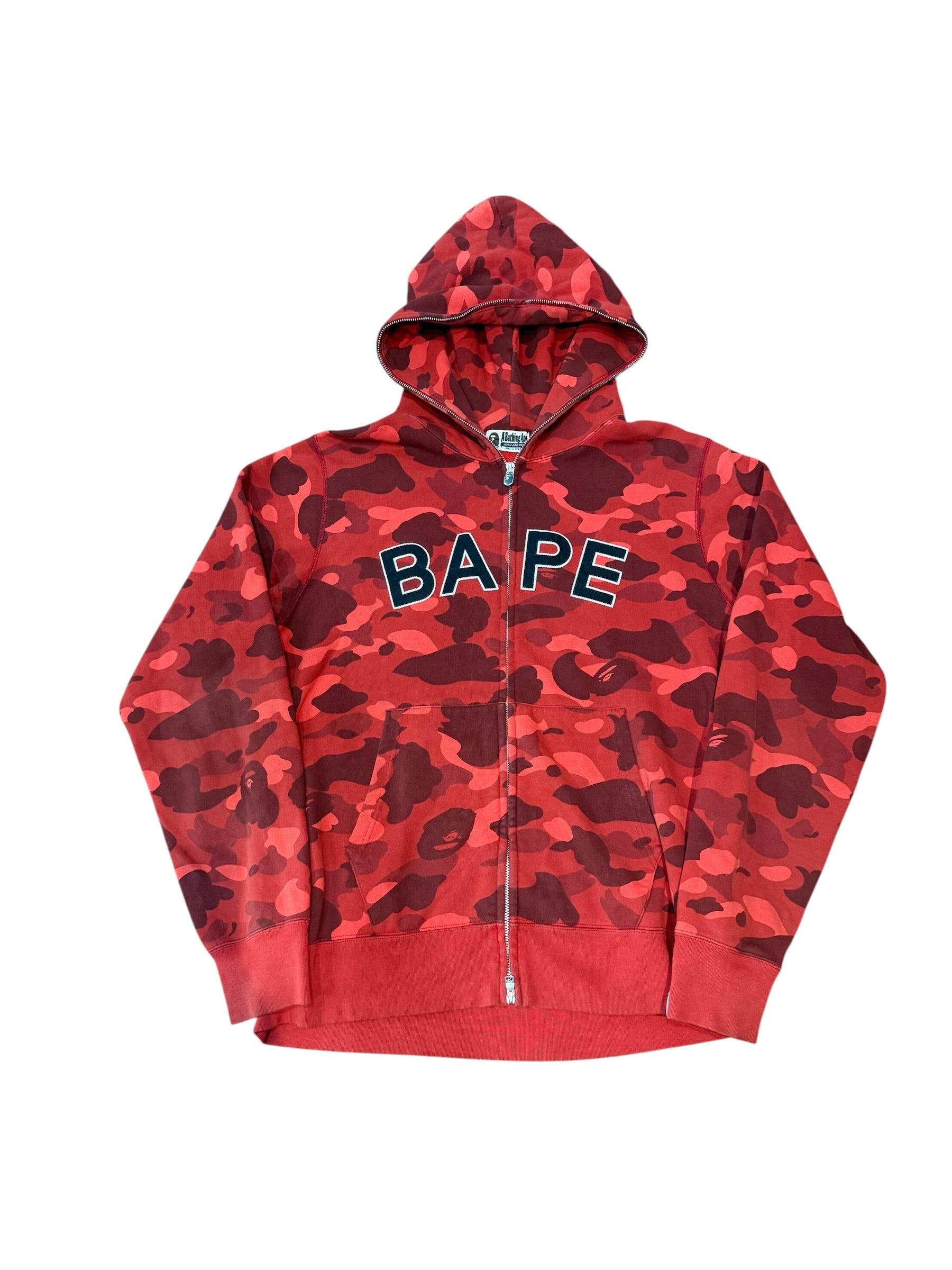 BAPE Color Camo Full Zip Hoodie (FW19) Red