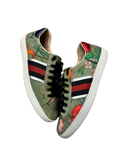 Gucci Ace Green Floral Navy