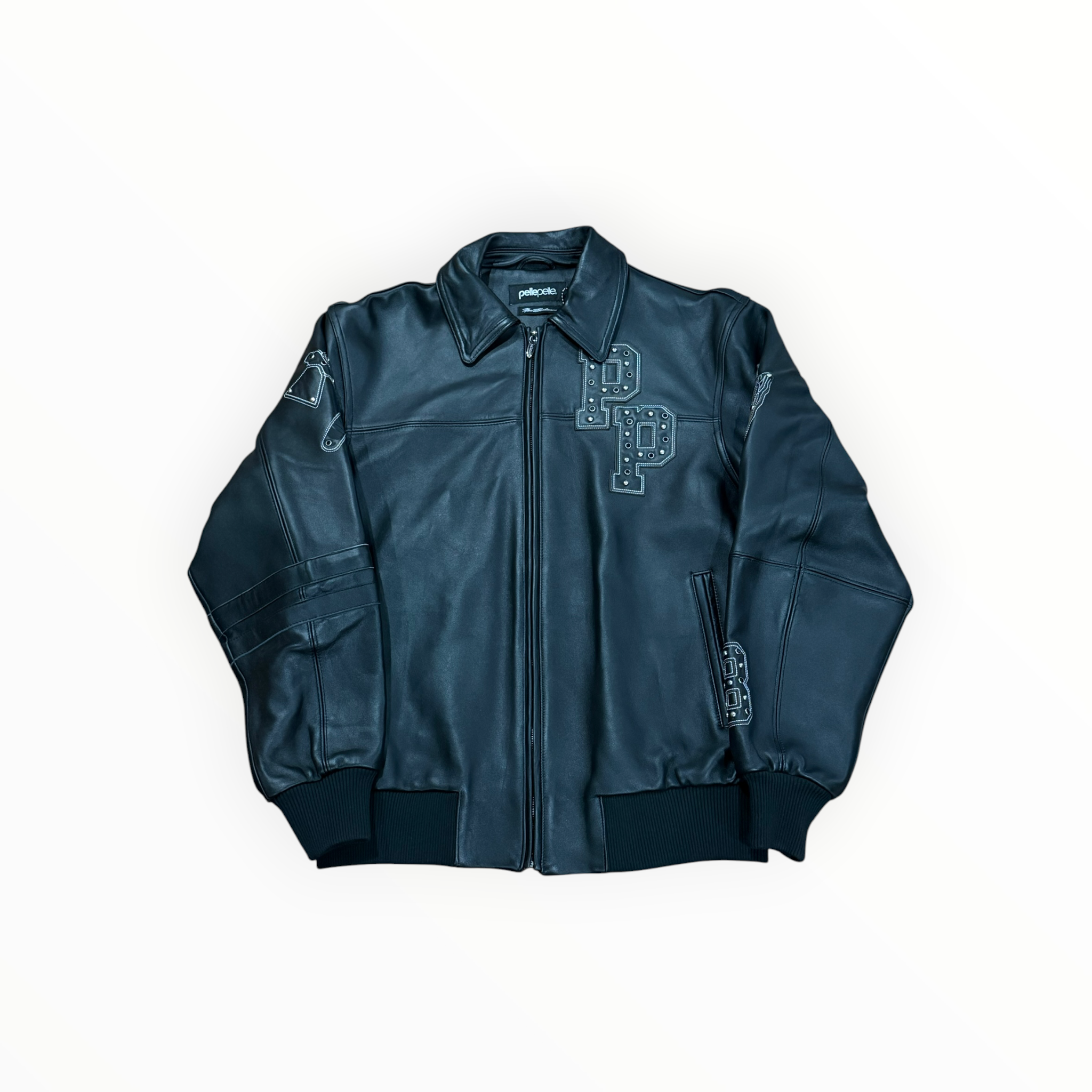 Pelle Pelle Renegades Bruiser Studded Leather Jacket Black/Silver