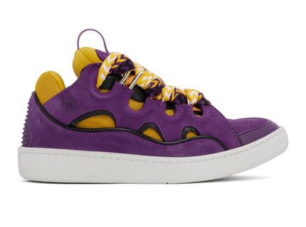 Lanvin Purple & Yellow Curb Sneakers