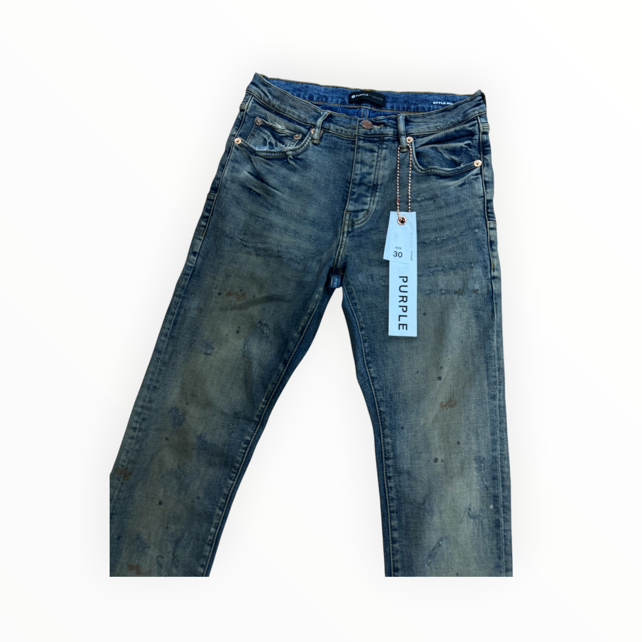 Purple Denim Stitched Blue