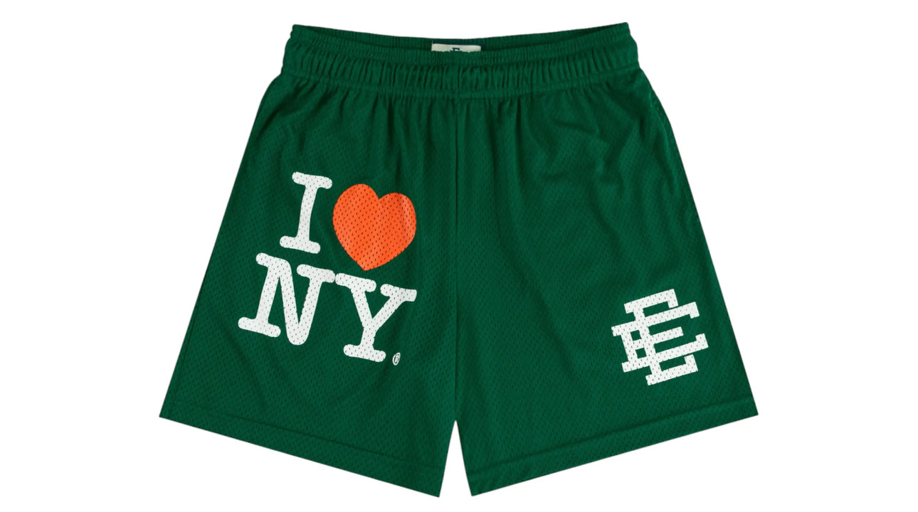 Eric Emanuel EE I Love New York Shorts Green White