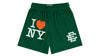 Eric Emanuel EE I Love New York Shorts Green White
