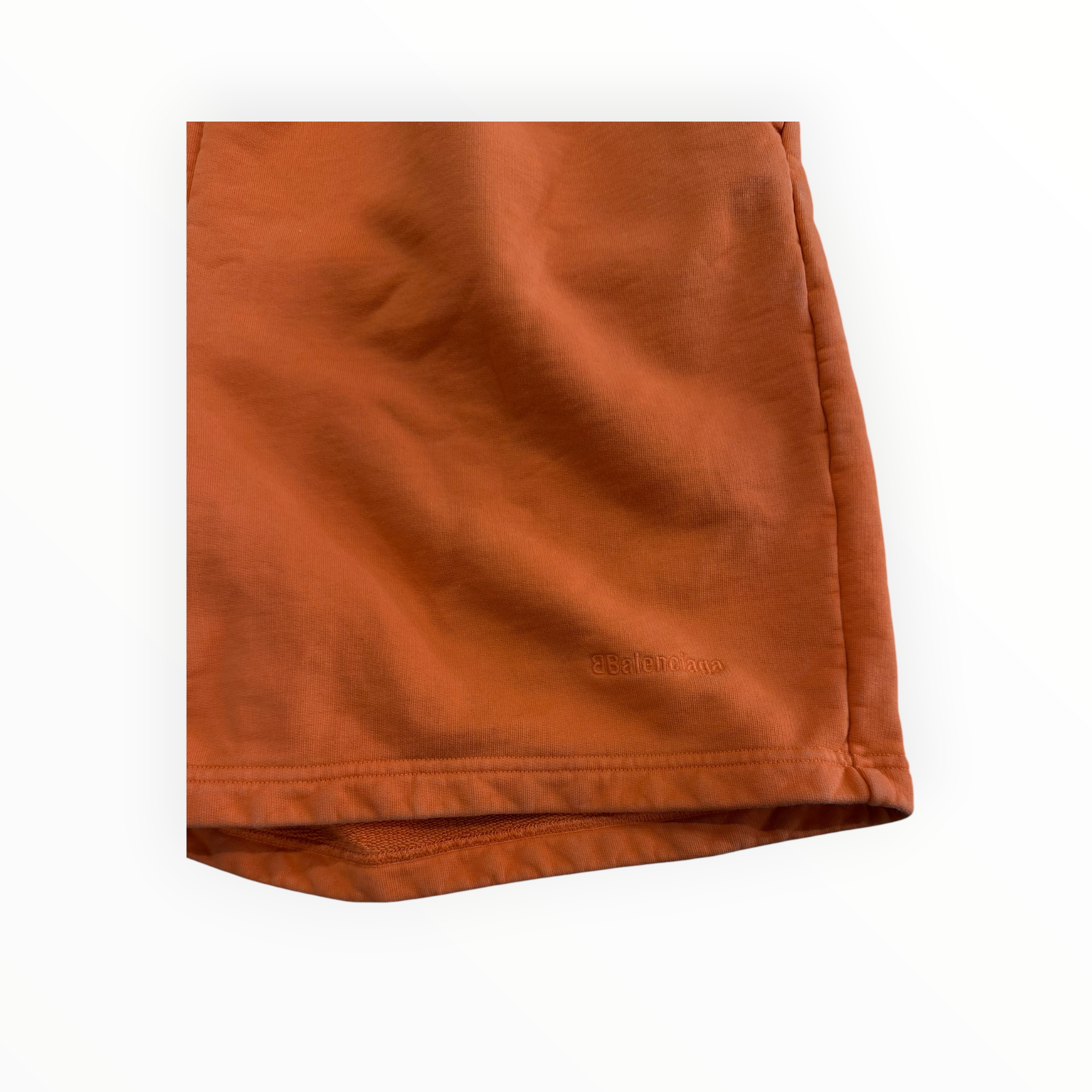 Balenciaga Orange Logo Shorts