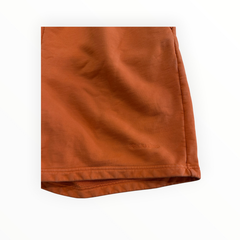 Balenciaga Orange Logo Shorts
