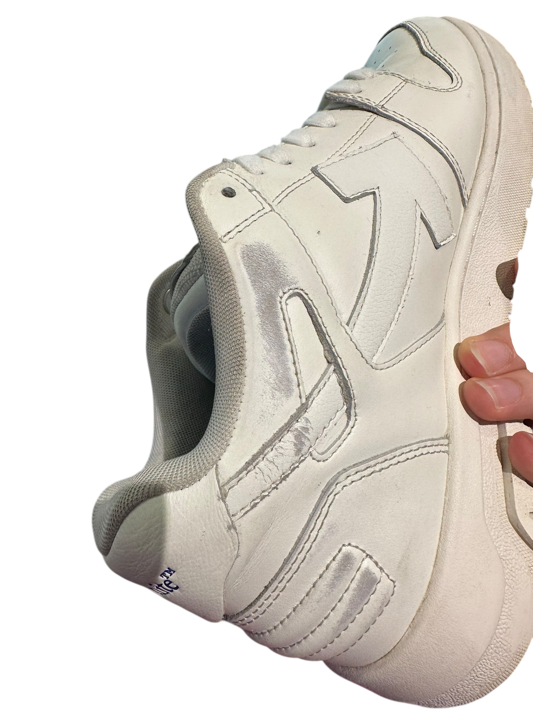 OFF-WHITE Out of Office OOO Low Tops “For Walking White Blue