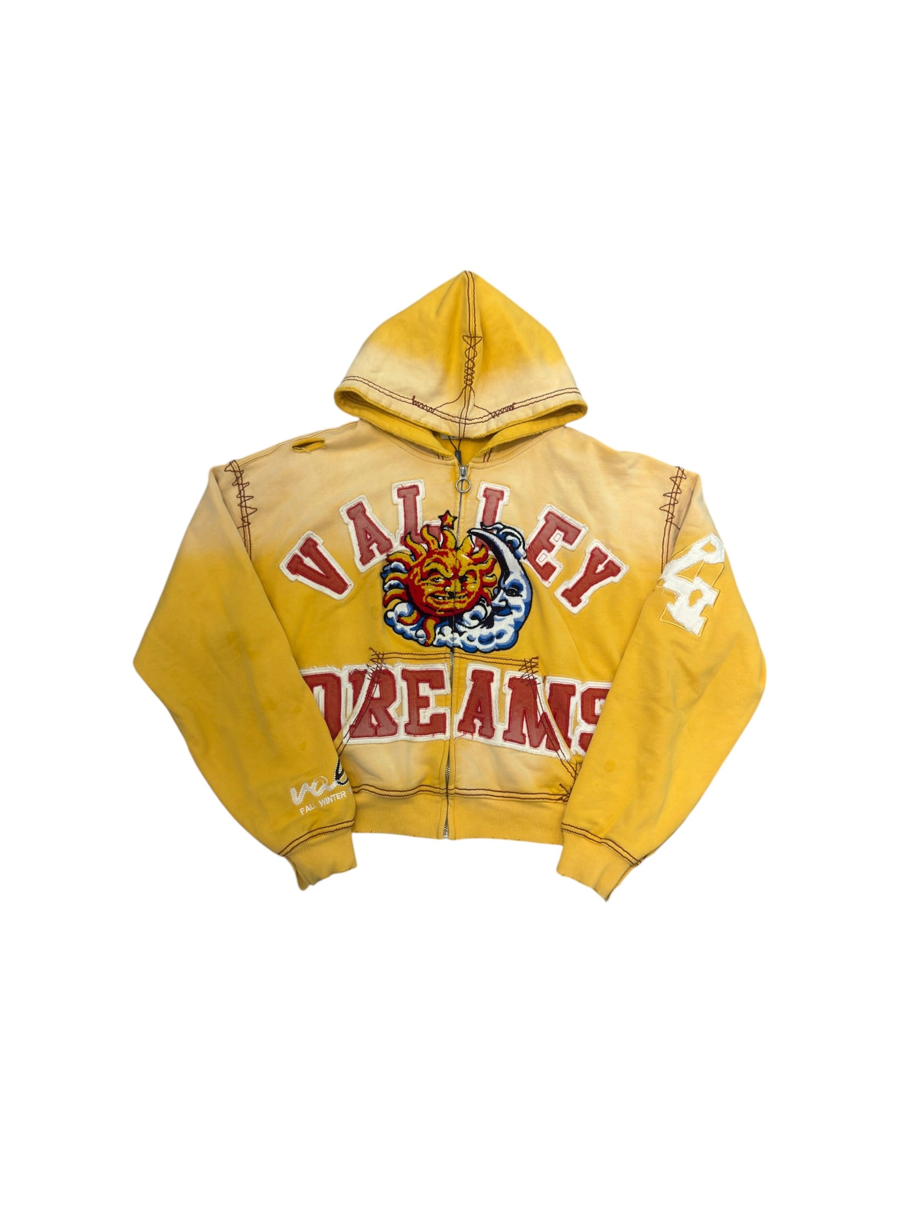 Vale Forever Sunny Zip Up Hoodie Yellow