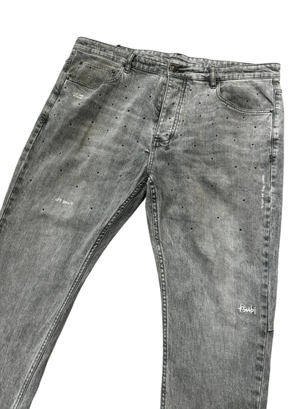 Ksubi Denim Grey Rhinestone