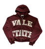 Vale Forever Maroon Emblem Zip Up Hoodie