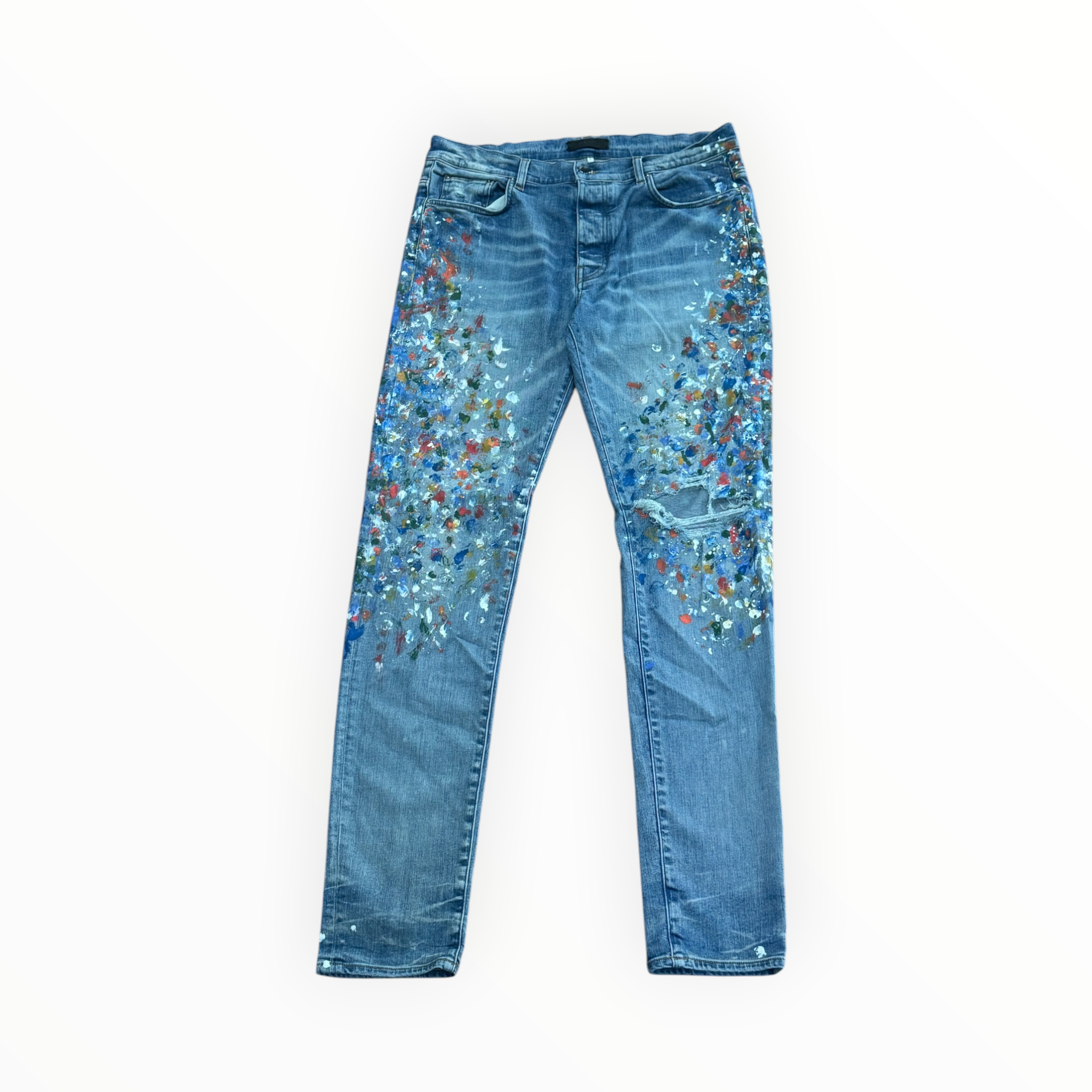 Amiri Blue Painter Denim
