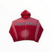 Carpe Diem Cursive Logo Zip Up Red