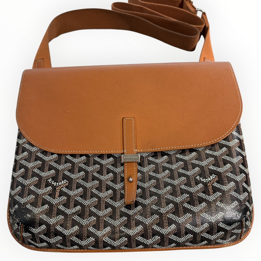 Goyard Coursier Messenger Bag Black/Tan