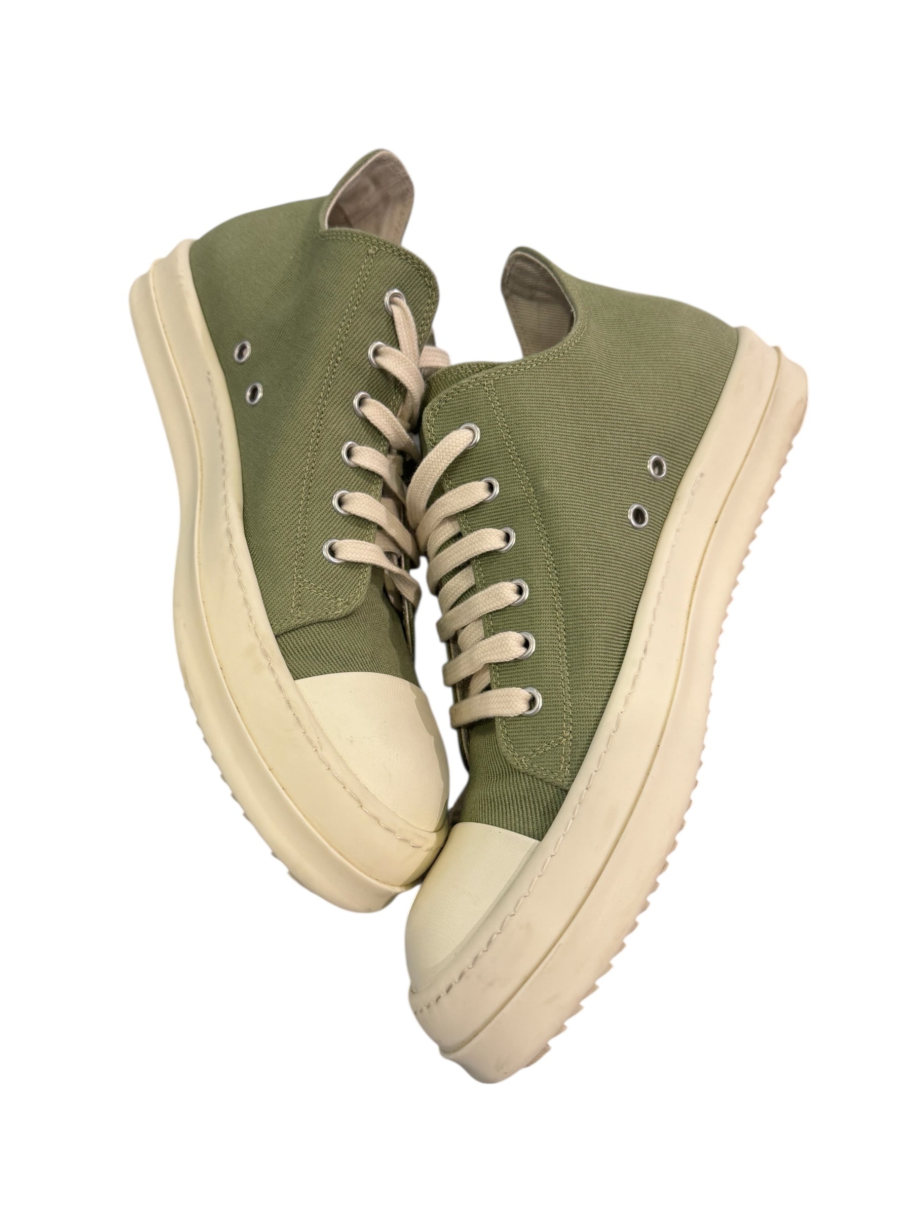 Rick Owens DrkShdw Low Top (Sage/Milk)