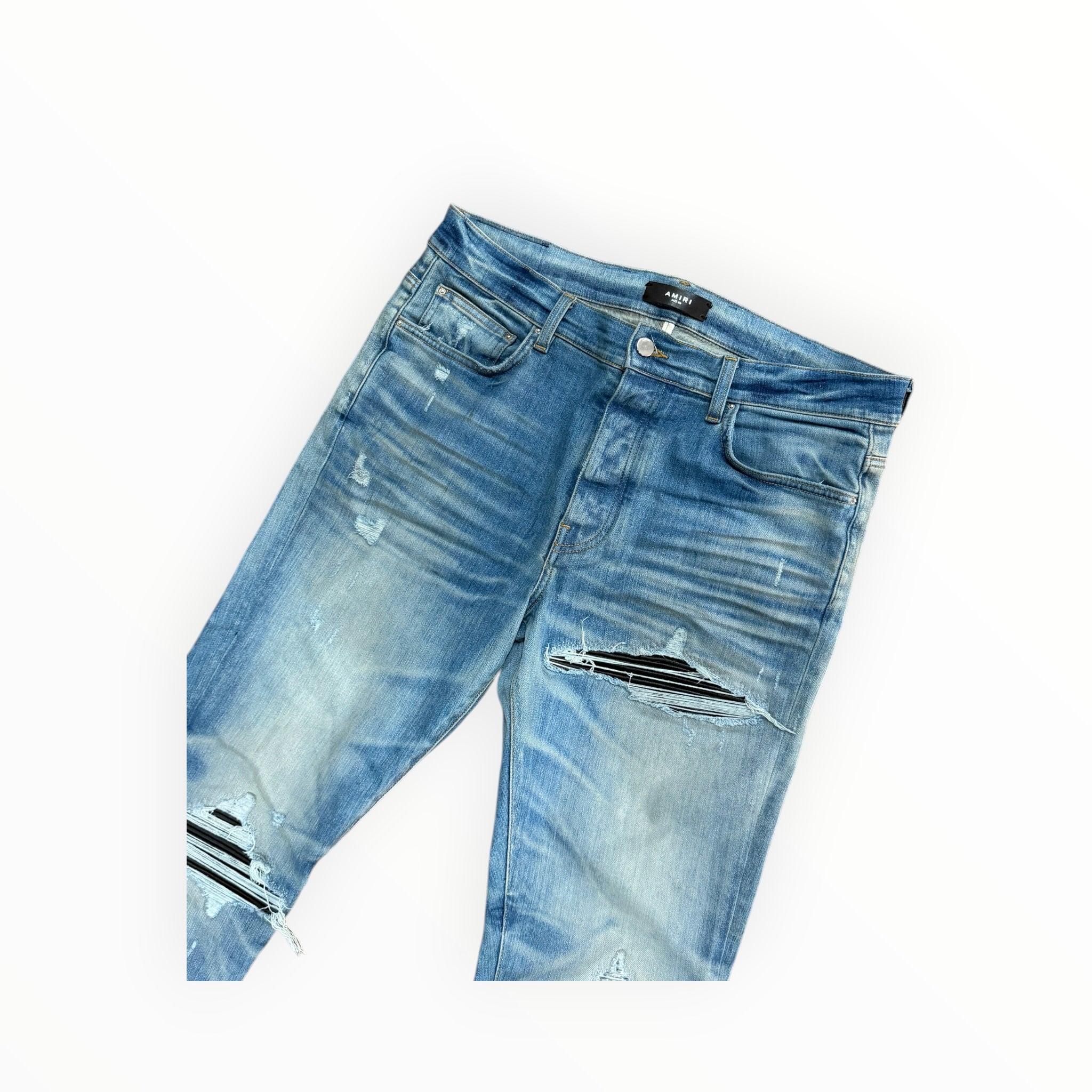 Amiri MX1 Blue Denim Black Patch