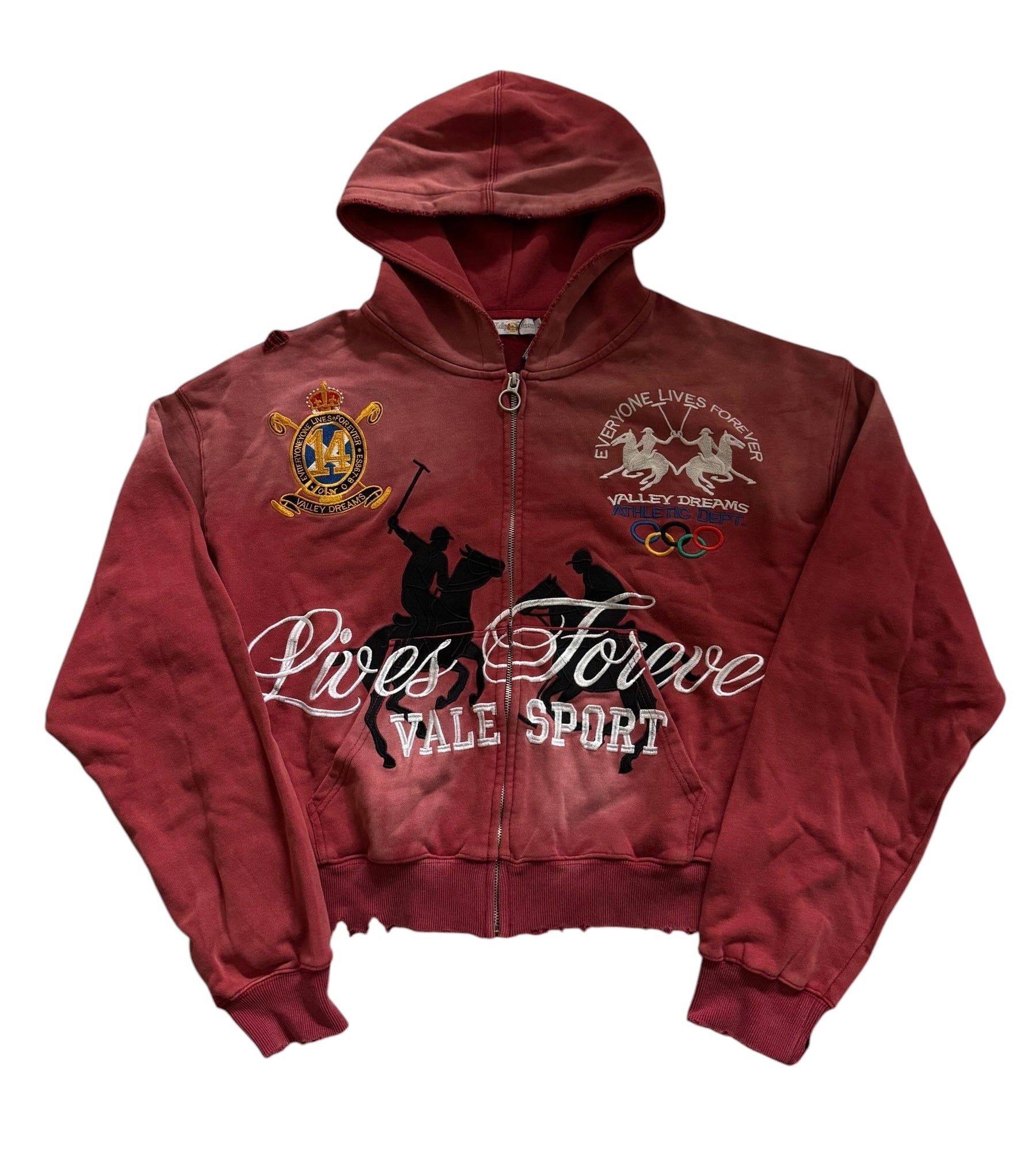 Vale Forever Rockefeller Zip Up Hoodie Red