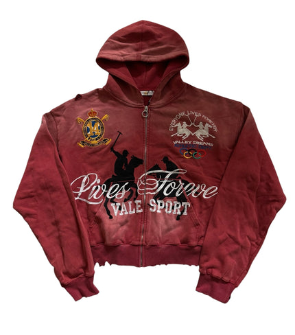 Vale Forever Rockefeller Zip Up Hoodie Red