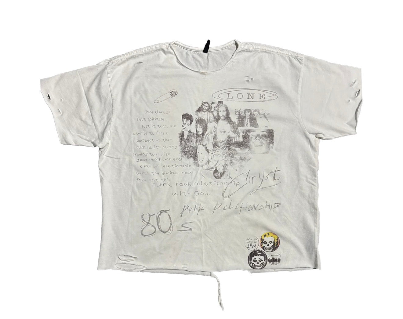 Lonechryst Punk Tee White