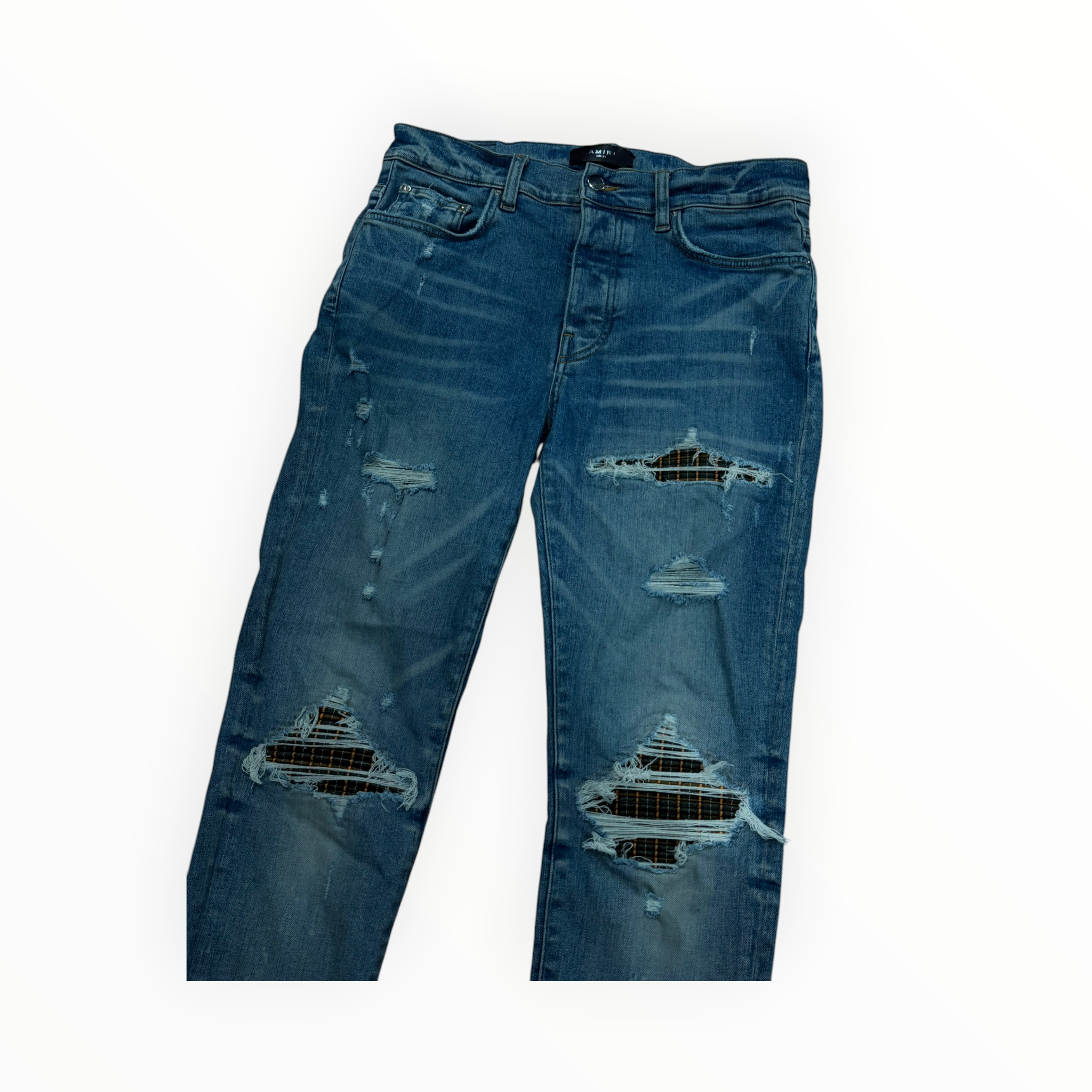 Amiri MX1 Blue/Plaid Denim
