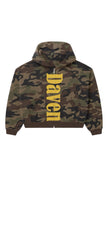 Daven Homme Forever Young Camo Zip Up Hoodie