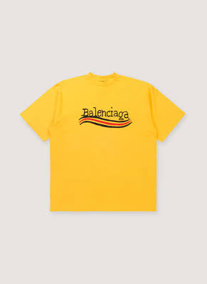 Balenciaga Political Campaign Logo Tee Yellow