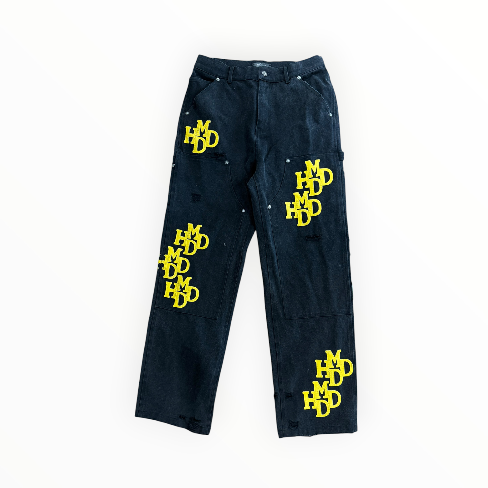 HMDD Patch Knee Carpenter Pants Black