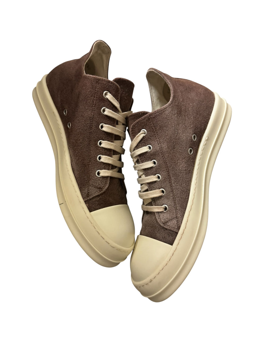 Rick Owens Low Top Suede Terra/Milk