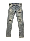 Amiri MX1 Black Patch Blue Denim