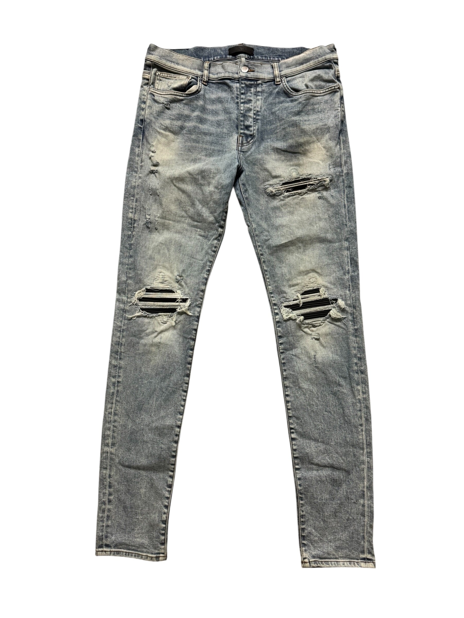 Amiri MX1 Black Patch Blue Denim