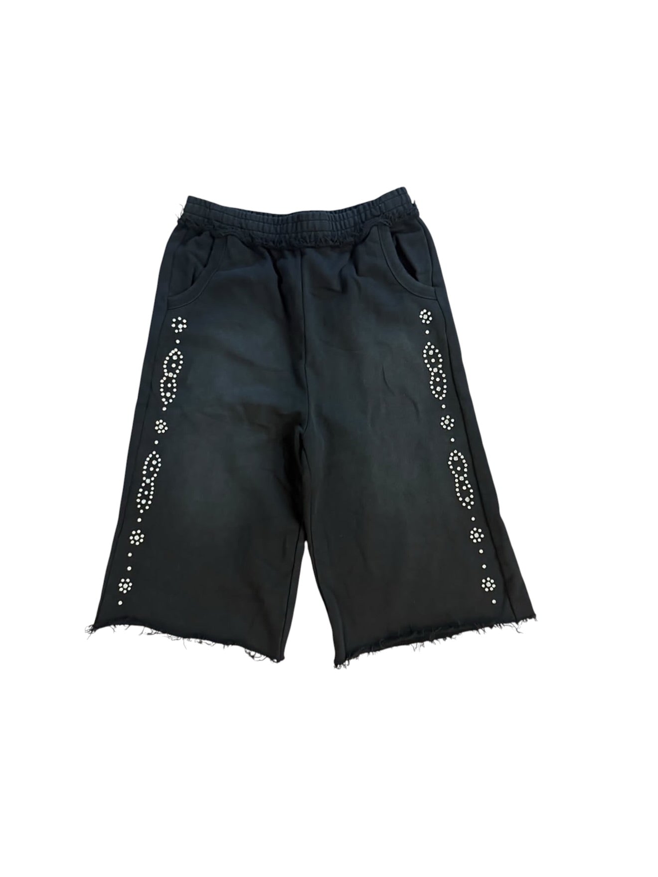 Greater days Rhinestone 3/4 Sweatpant Black