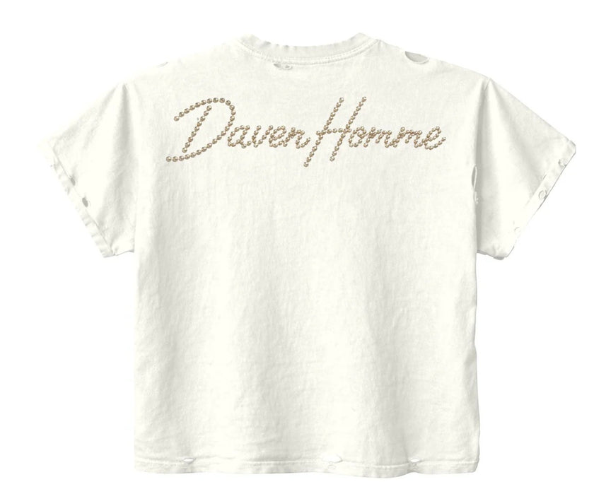 Daven Homme DVH Studded Tee White