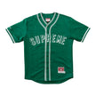 Supreme Mitchell & Ness Satin Baseball Jersey Green