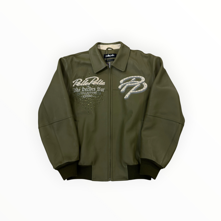 Pelle Pelle x Who Decides War Goat Leather Jacket Khaki