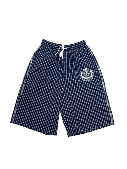 Riches Stop Nothing 3/4 Plaid Shorts Blue