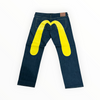 Evisu Denim Baggy Bit Blue/Yellow