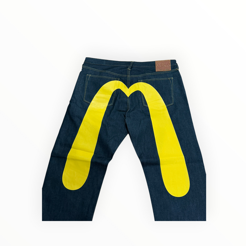 Evisu Denim Baggy Bit Blue/Yellow