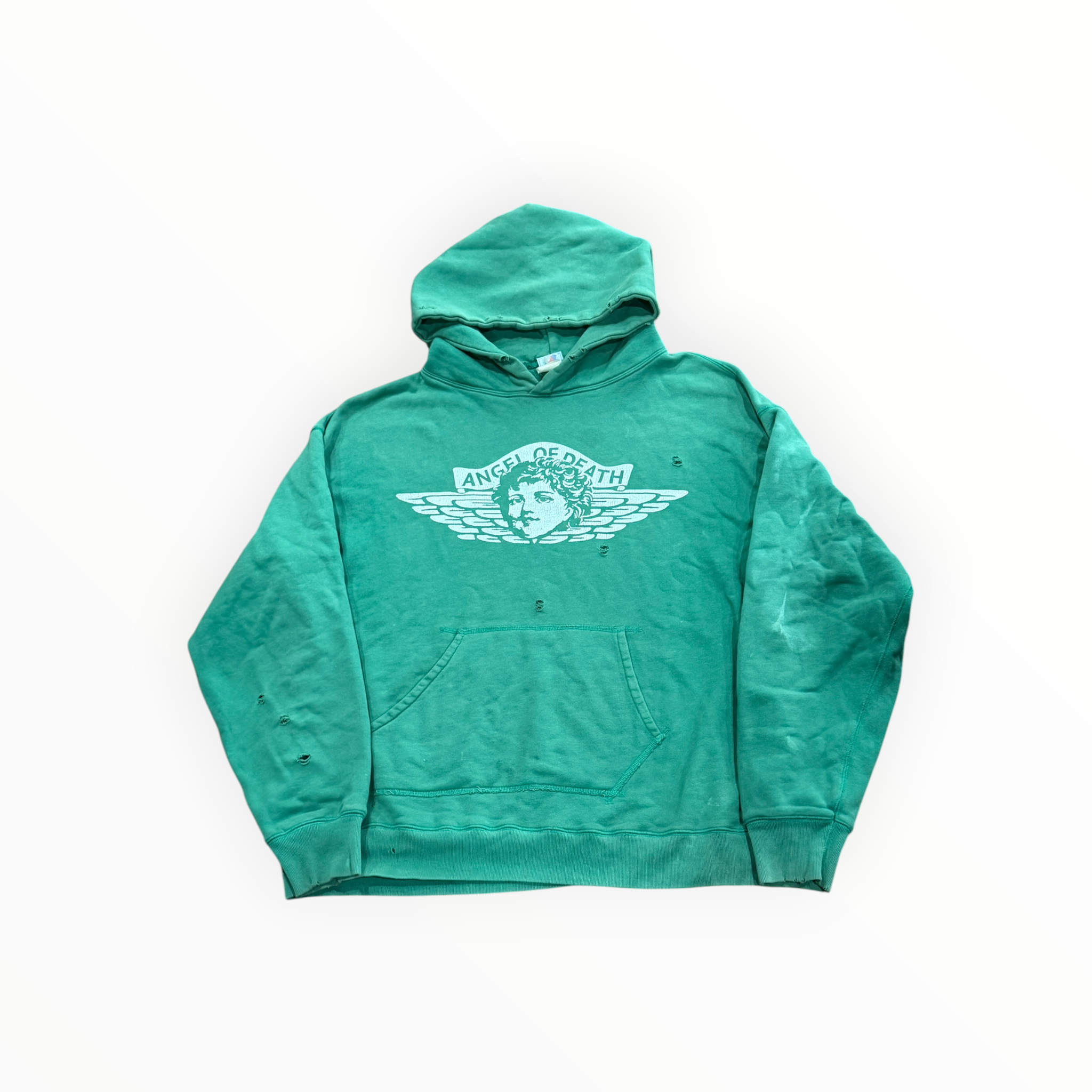 Saint Mxxxxxx Angel Hoodie Vintage Green