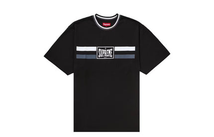Supreme Warm Up Stripe Short Sleeve Tee Black