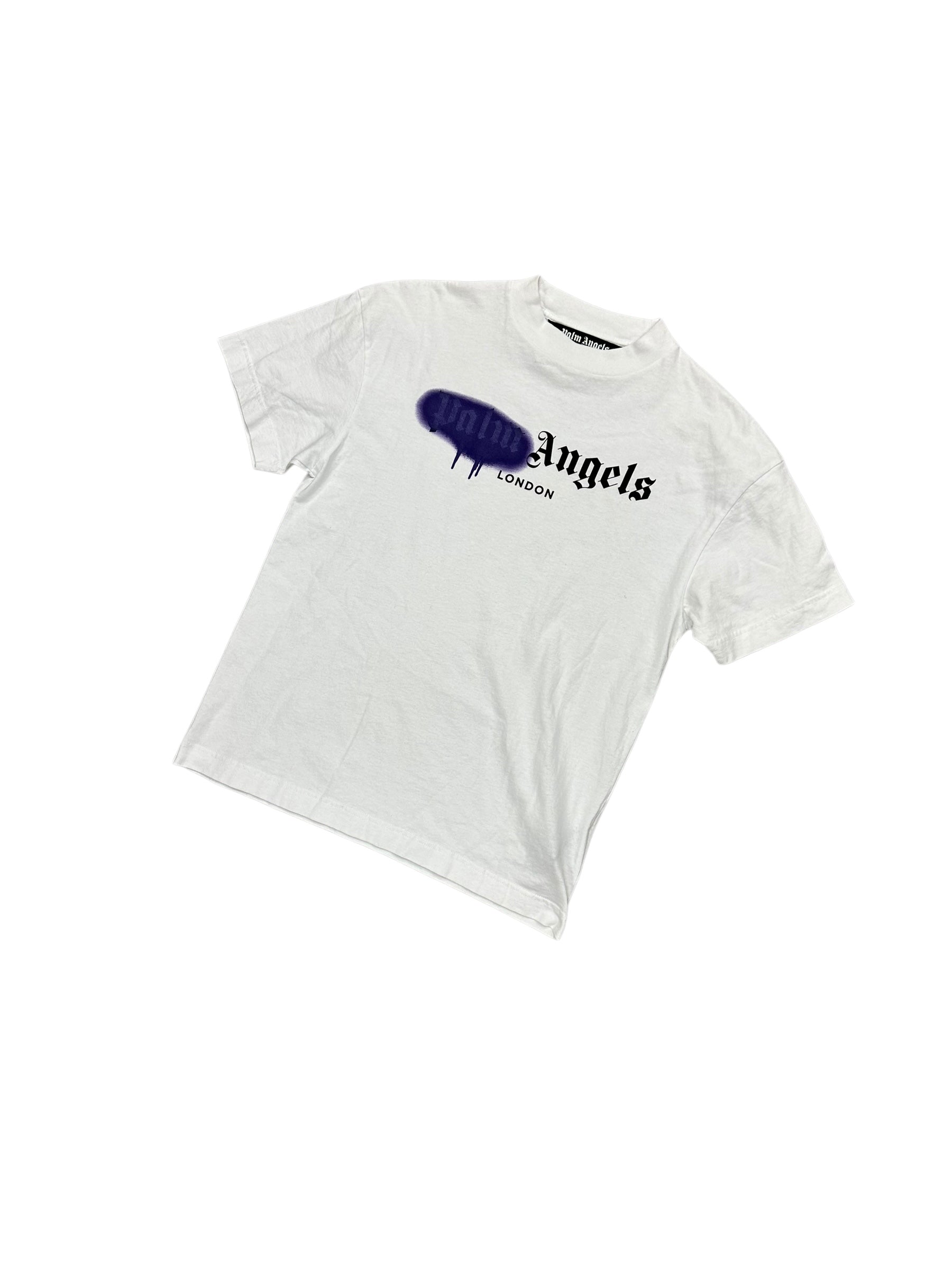 Palm Angels London Sprayed Logo T-shirt White