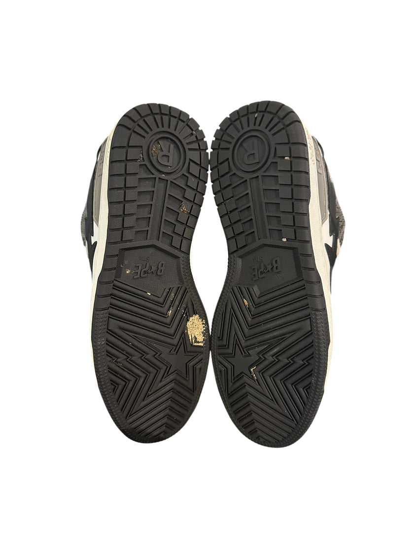 A Bathing Ape Sk8 Sta #1 Black Snakeskin