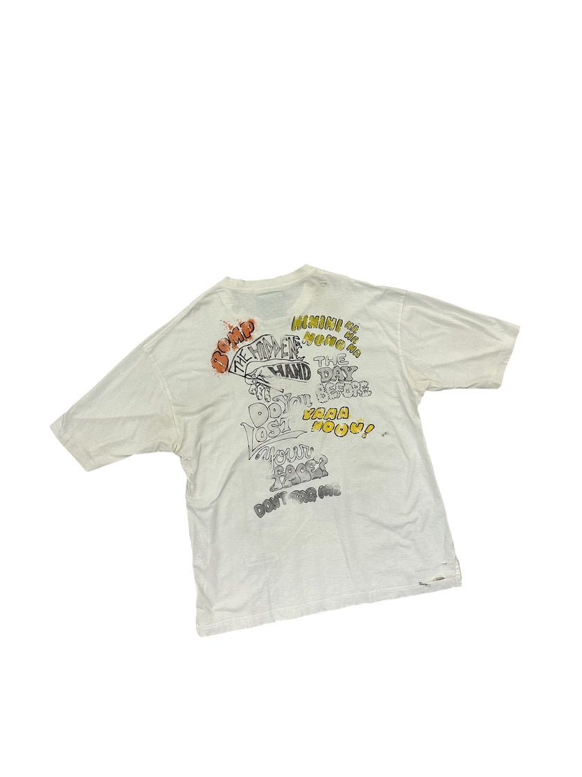Maison Mihara Yasuhiro Bear Printed Distressed Tee White