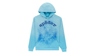 Sp5der OG Web V2 Spray Hoodie Light Blue