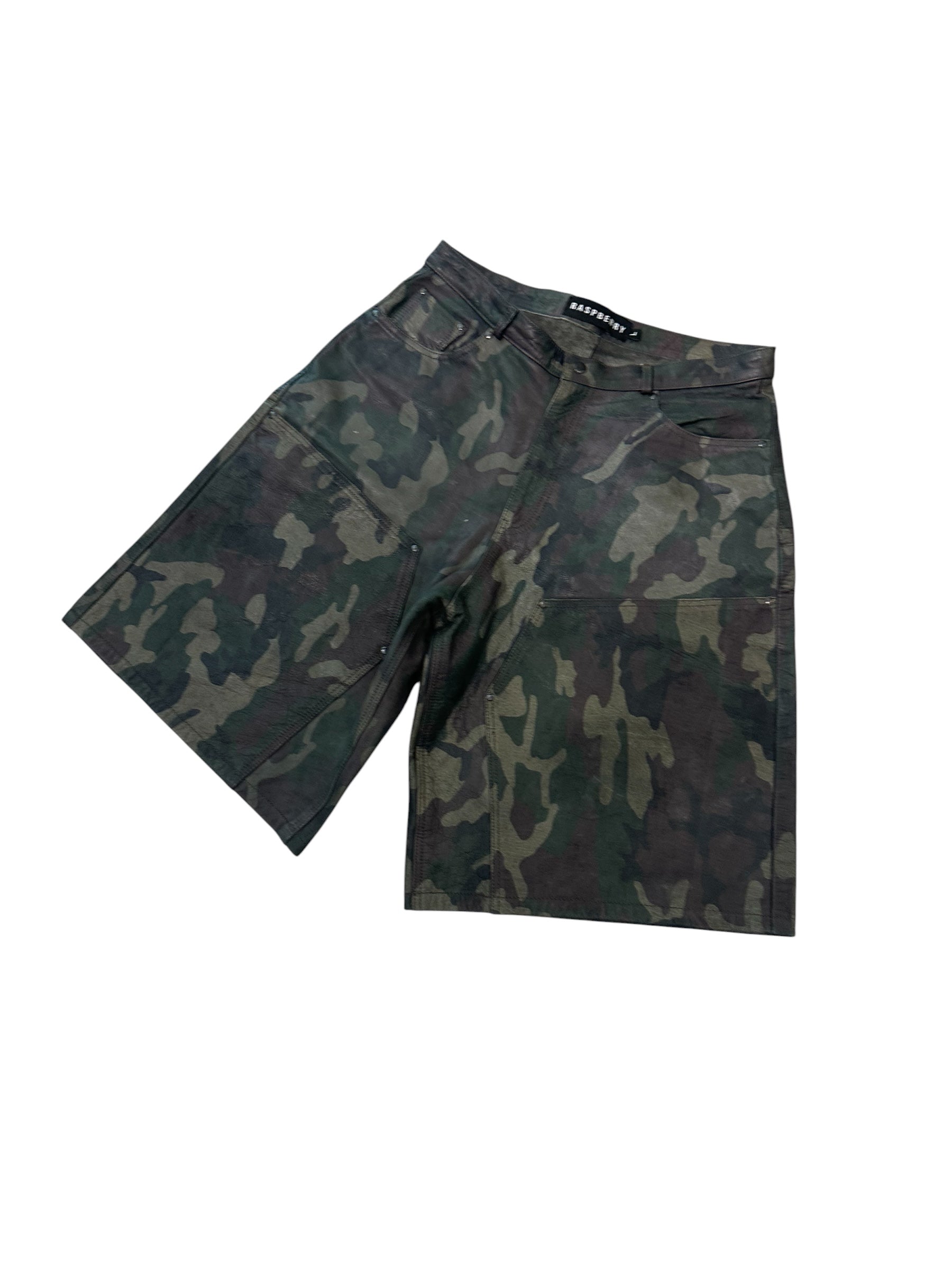 GV Gallery Leather Camo Double Knee Shorts