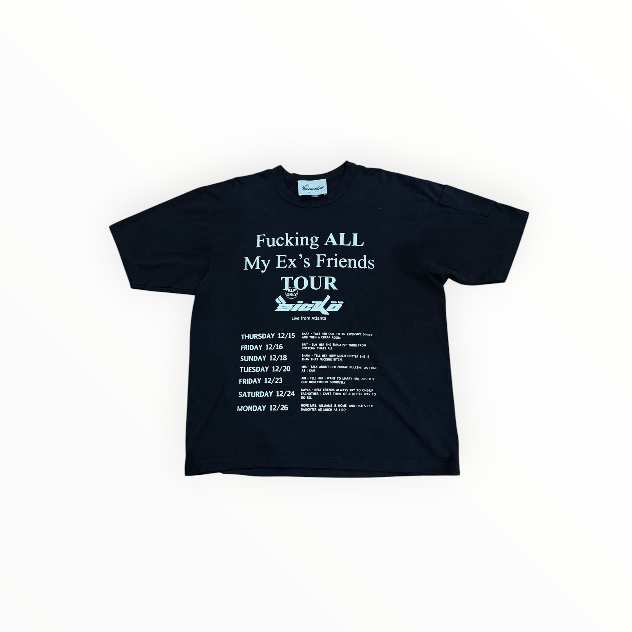 Sicko Tour Tee Black