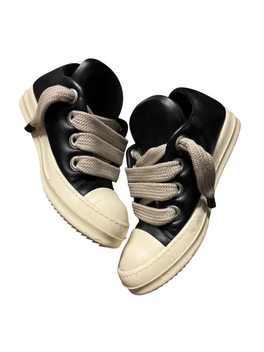 Rick Owens Padded Jumbo Lace Low Black