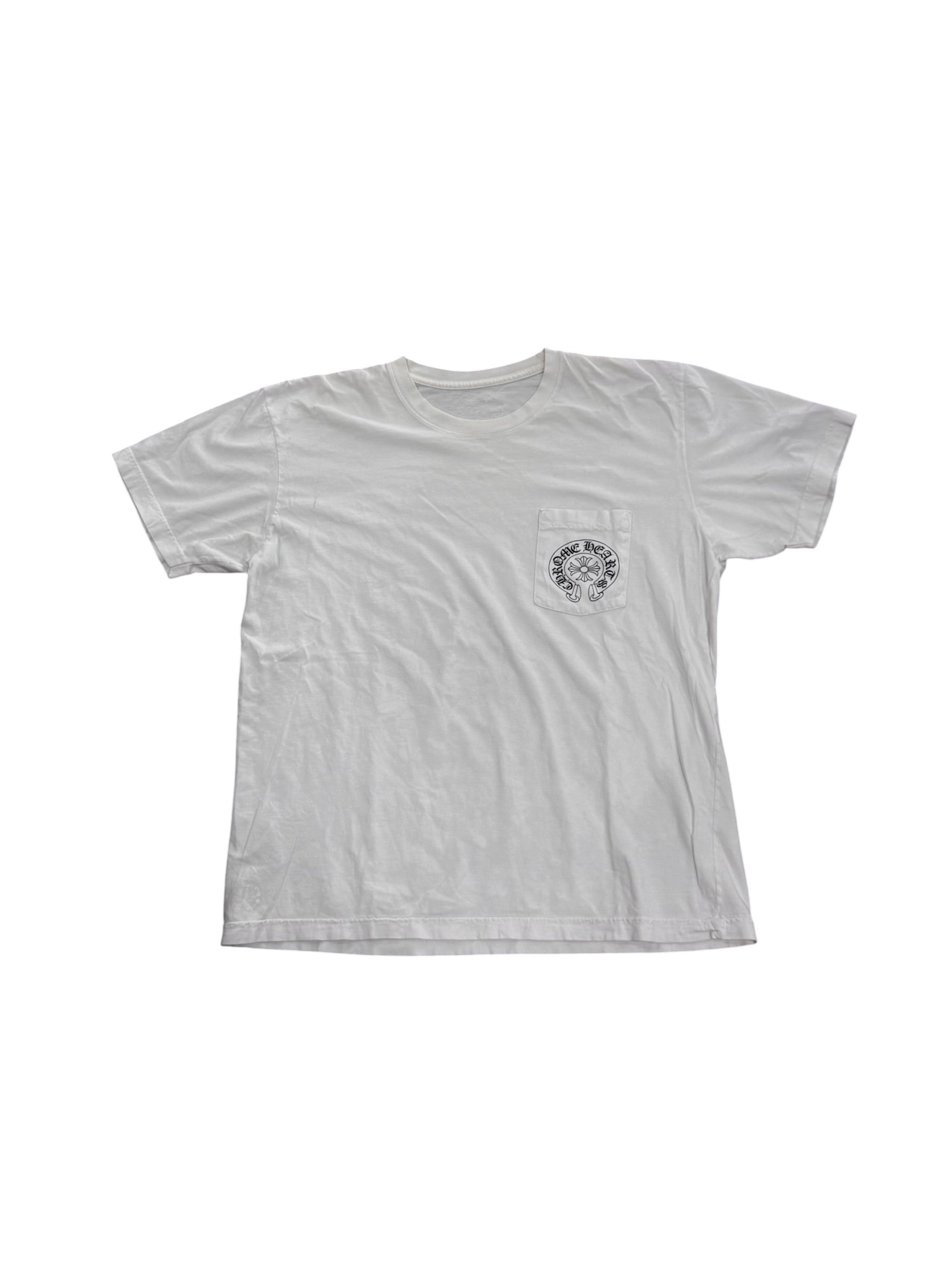 Chrome Hearts Malibu Horseshoe Pocket Tee White/Black